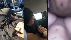 Ukhti Hasna Ngisep Kontol Pacar di Mobil